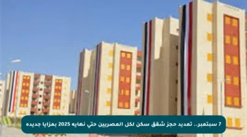 7 سبتمبر.. تمديد حجز شقق سكن لكل المصريين حتى نهاية 2025 بمزايا جديدة